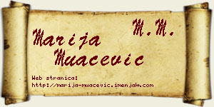 Marija Muačević vizit kartica